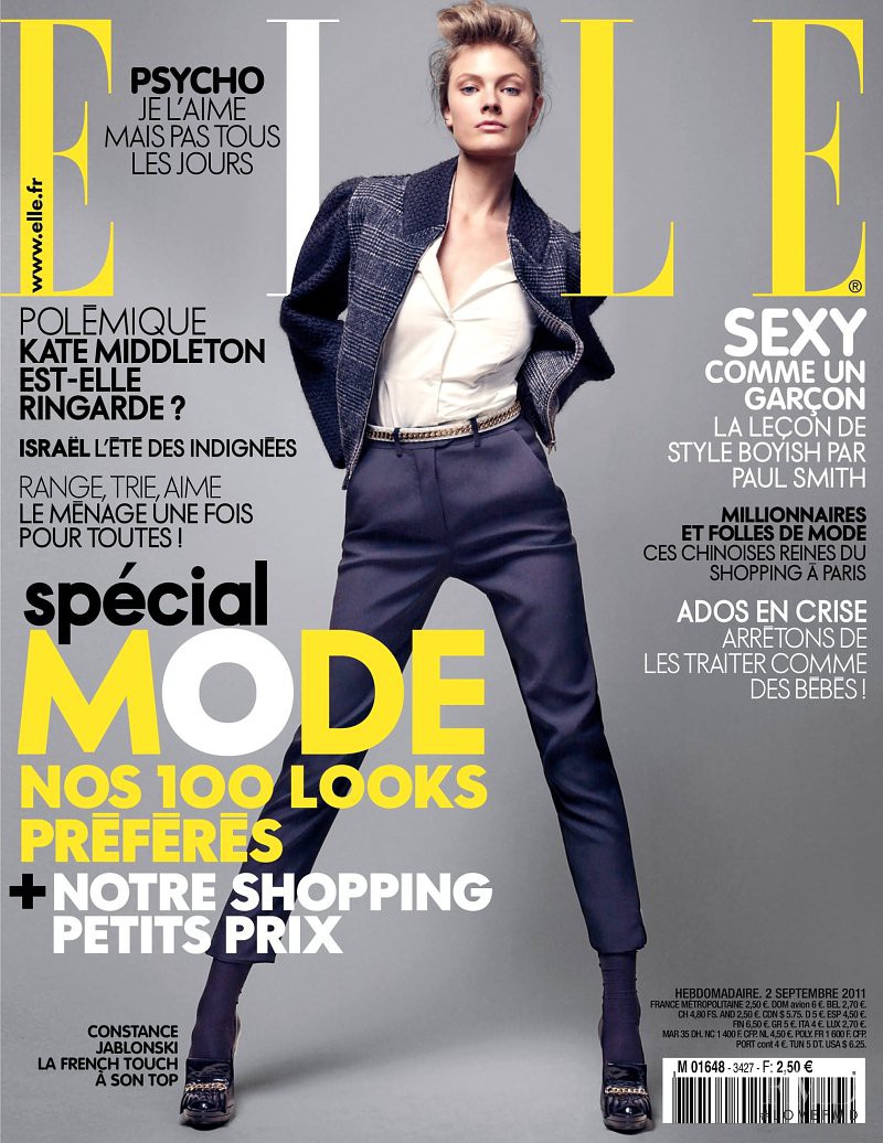 Constance Jablonski featured on the Elle France cover from September 2011