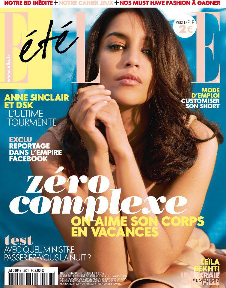 Leïla Bekhti featured on the Elle France cover from July 2012