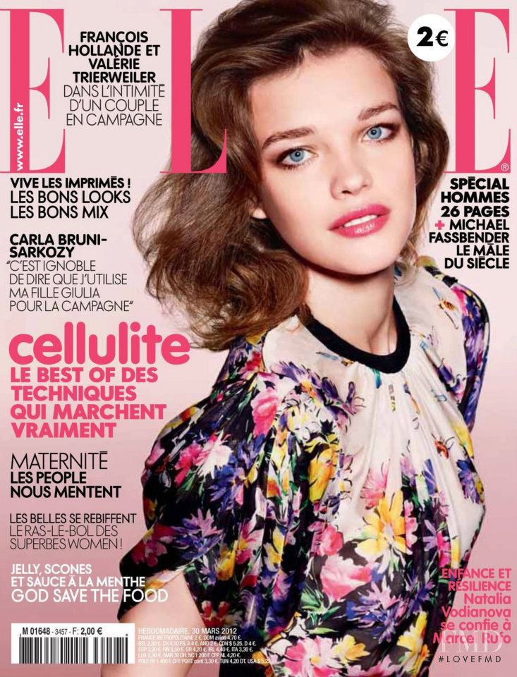 Natalia Vodianova featured on the Elle France cover from March 2012