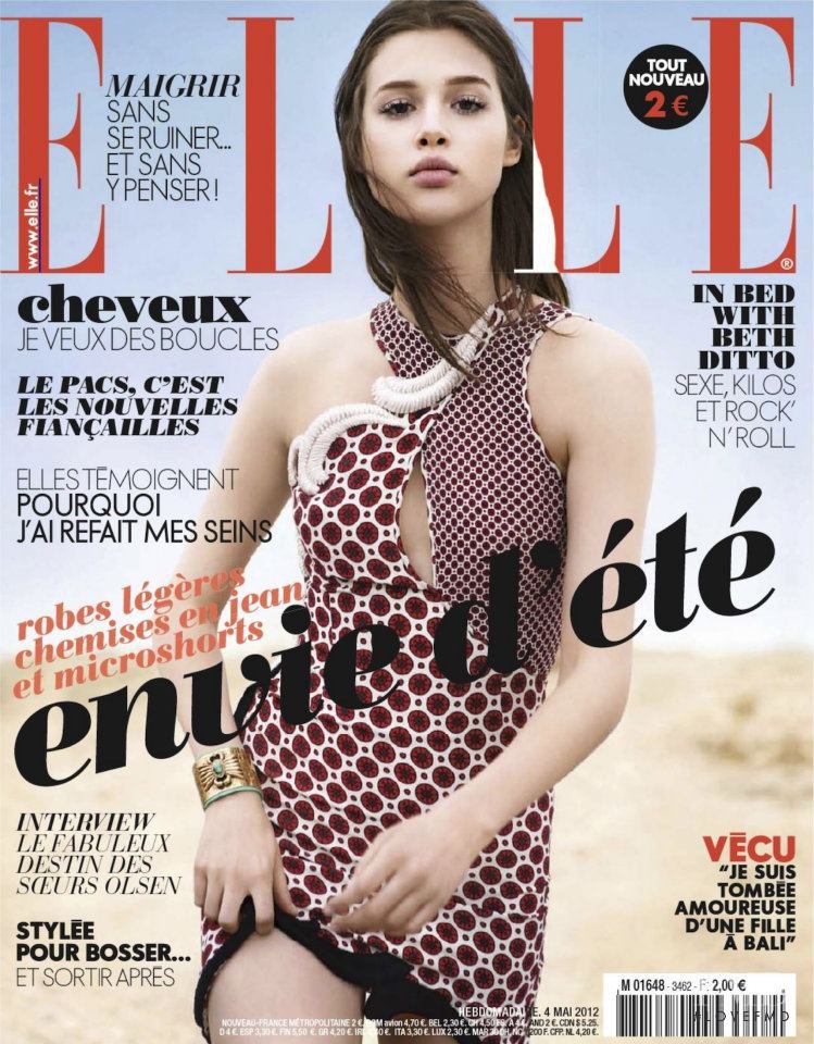 Anais Pouliot featured on the Elle France cover from May 2012