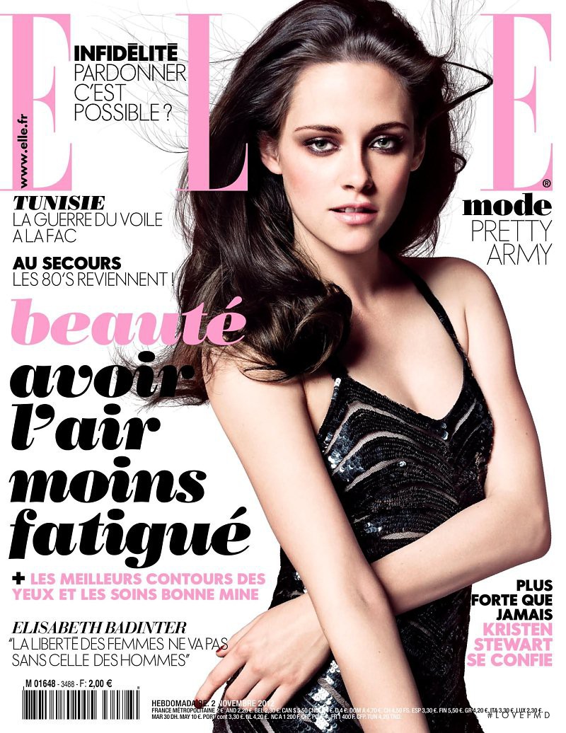 Kristen Stewart featured on the Elle France cover from November 2012