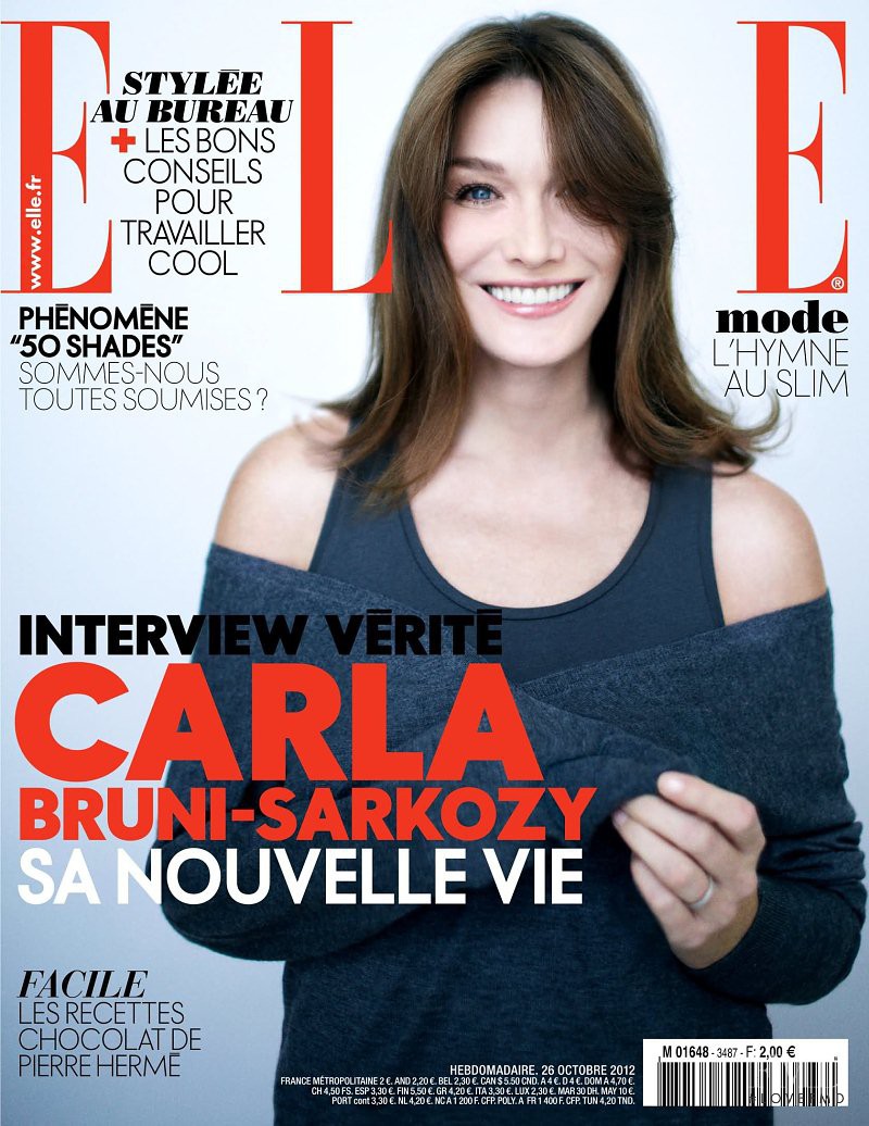 Carla Bruni featured on the Elle France cover from October 2012