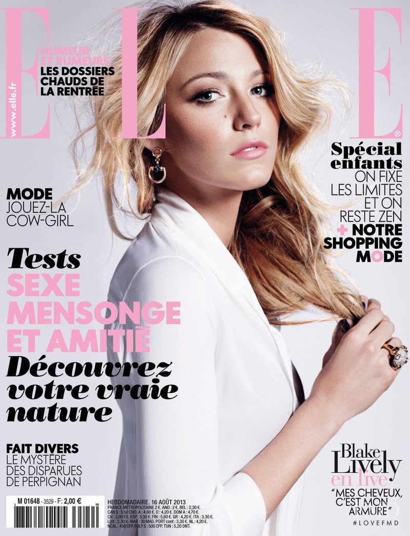 Blake Lively featured on the Elle France cover from August 2013