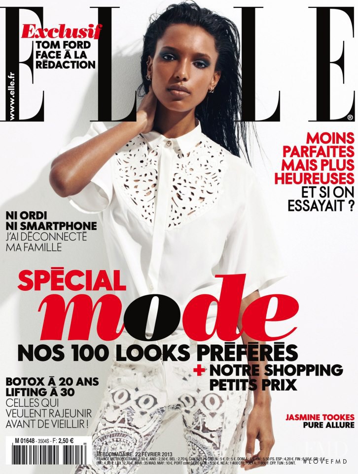 Jasmine Tookes featured on the Elle France cover from February 2013