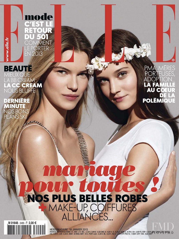 Victoria Tuaz, Johanna Szikszai featured on the Elle France cover from January 2013