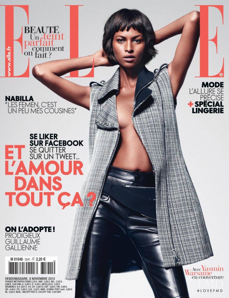 Yasmin Warsame featured on the Elle France cover from November 2013