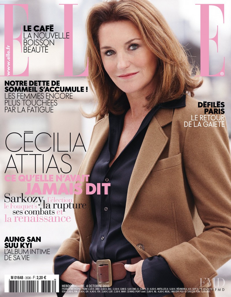 Cecilia Attias featured on the Elle France cover from October 2013