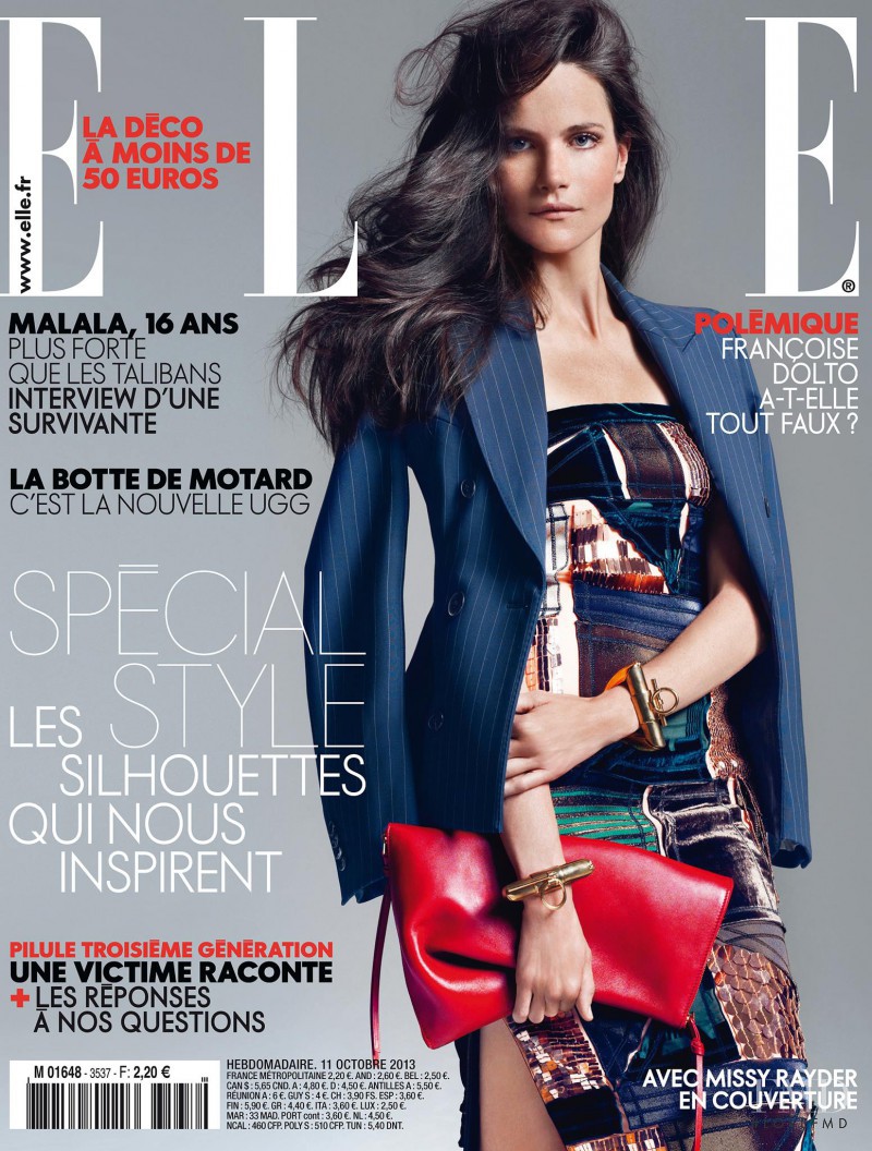 Missy Rayder featured on the Elle France cover from October 2013