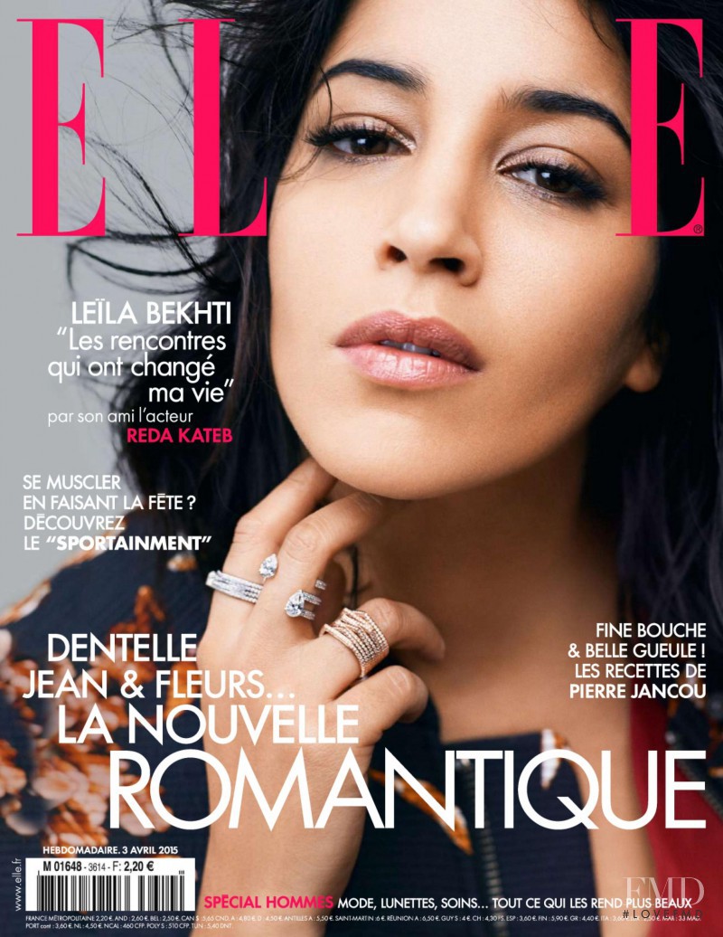  Leïla Bekhti  featured on the Elle France cover from April 2015