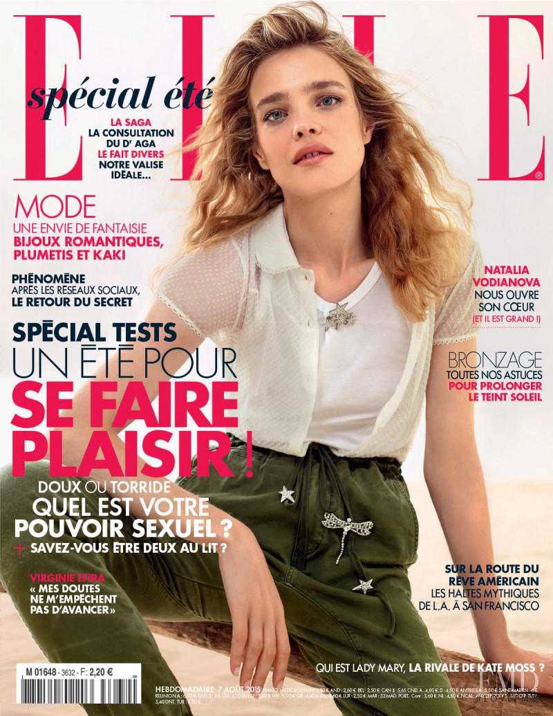 Natalia Vodianova featured on the Elle France cover from August 2015