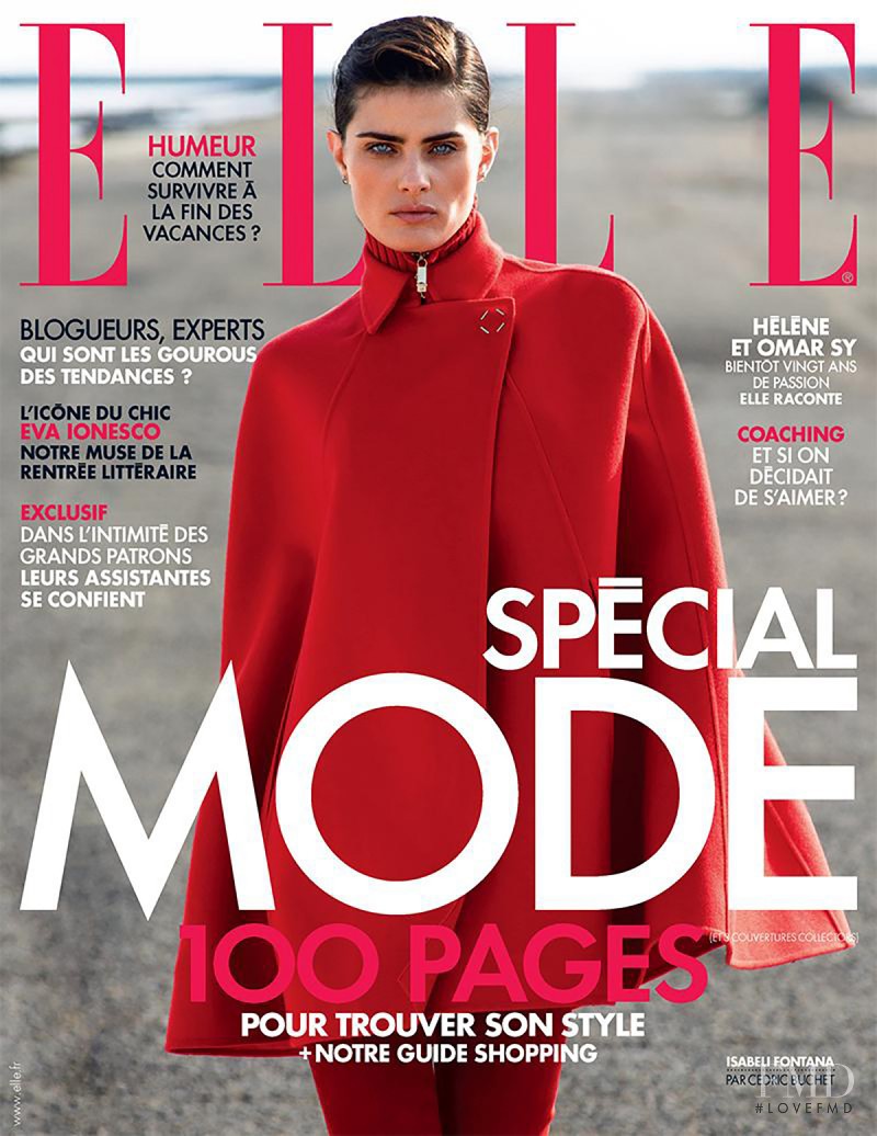 Isabeli Fontana featured on the Elle France cover from August 2015