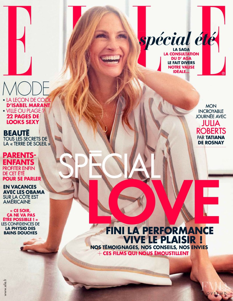 Julia Roberts featured on the Elle France cover from July 2015