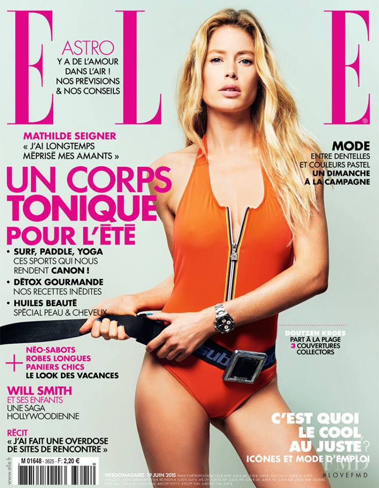 Doutzen Kroes featured on the Elle France cover from June 2015