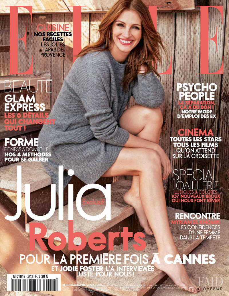  Julia Roberts featured on the Elle France cover from May 2016