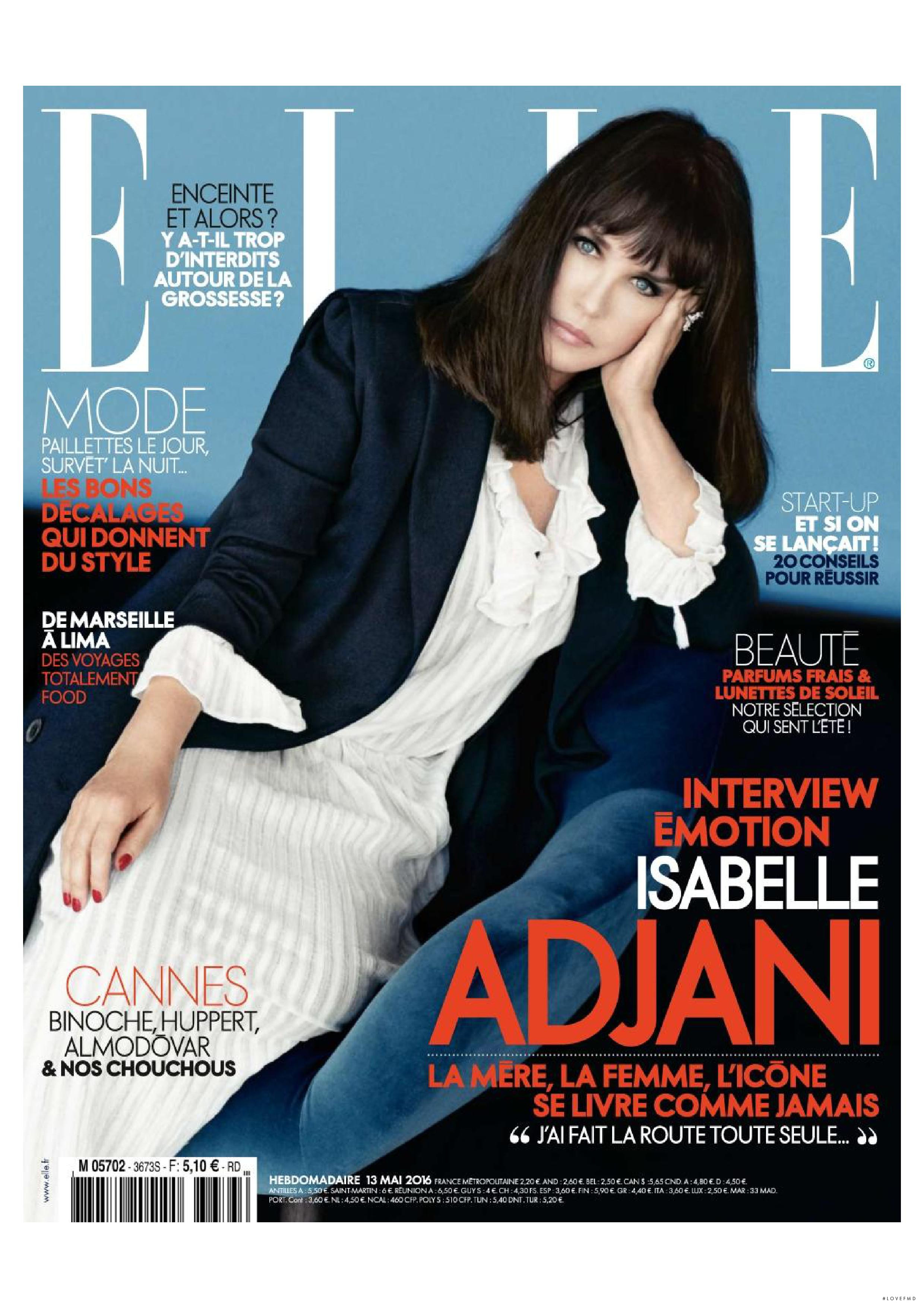 Cover of Elle France with Isabelle Adjani, May 2016 (ID:47383 ...
