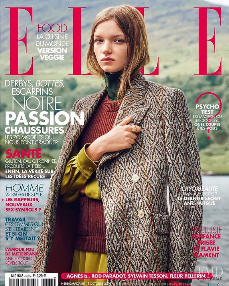 Eva Klimkova featured on the Elle France cover from October 2016