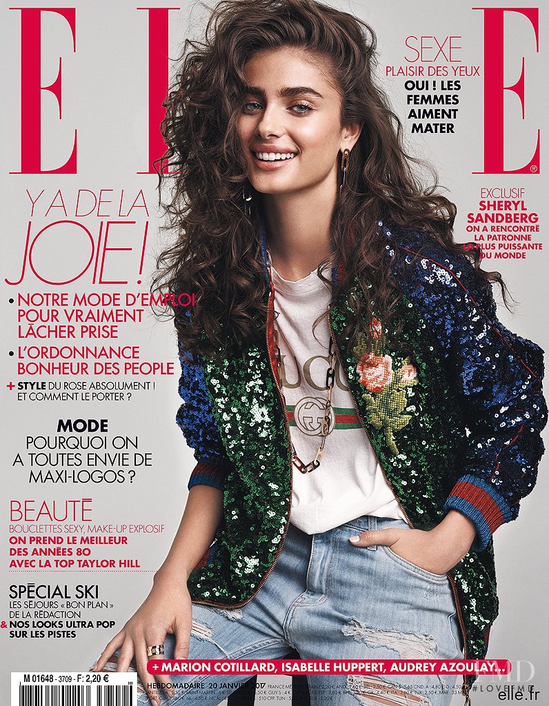 Taylor Hill featured on the Elle France cover from January 2017