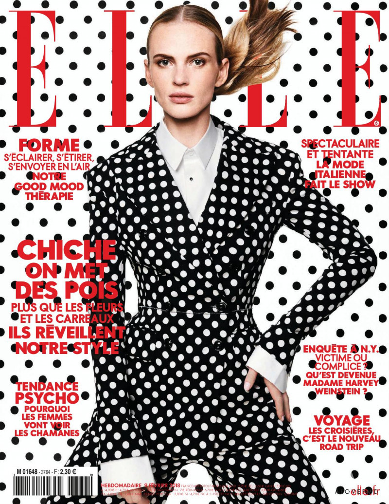 Anne Vyalitsyna featured on the Elle France cover from February 2018