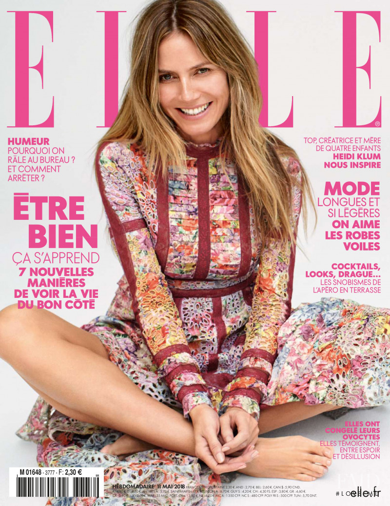 Heidi Klum featured on the Elle France cover from May 2018