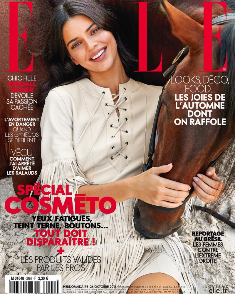 Kendall Jenner featured on the Elle France cover from October 2018