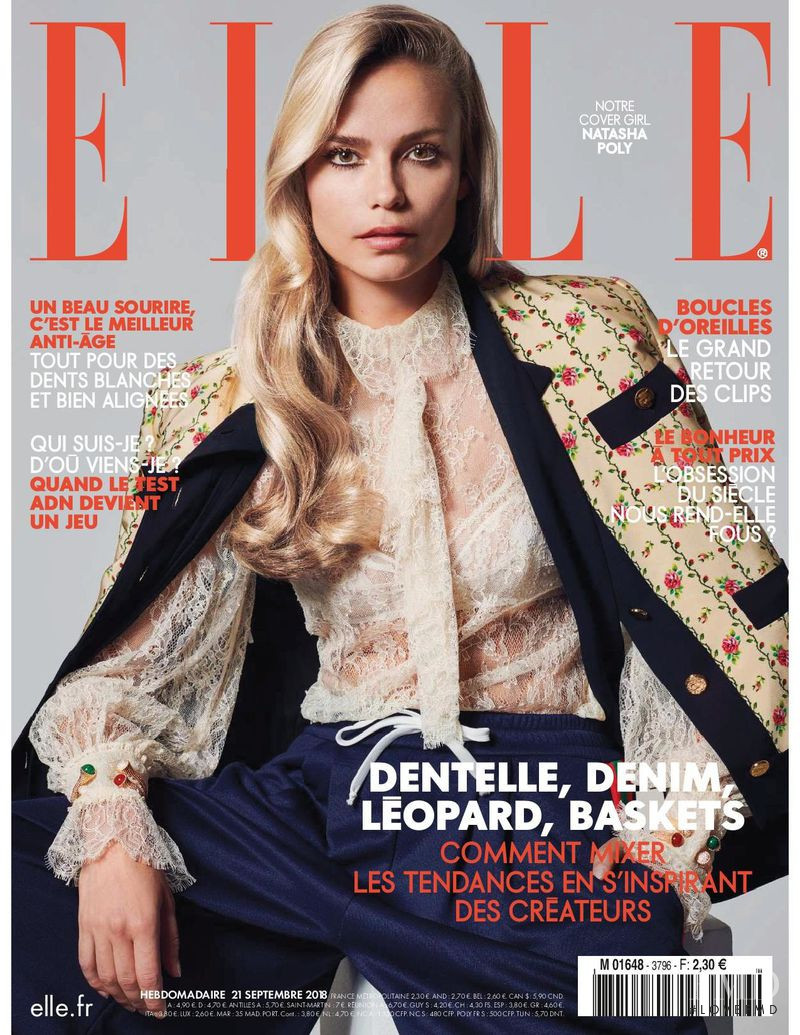 Natasha Poly featured on the Elle France cover from September 2018