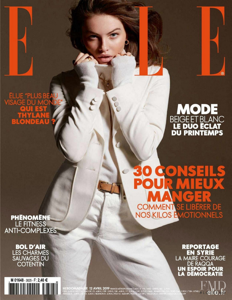 Thylane Blondeau featured on the Elle France cover from April 2019