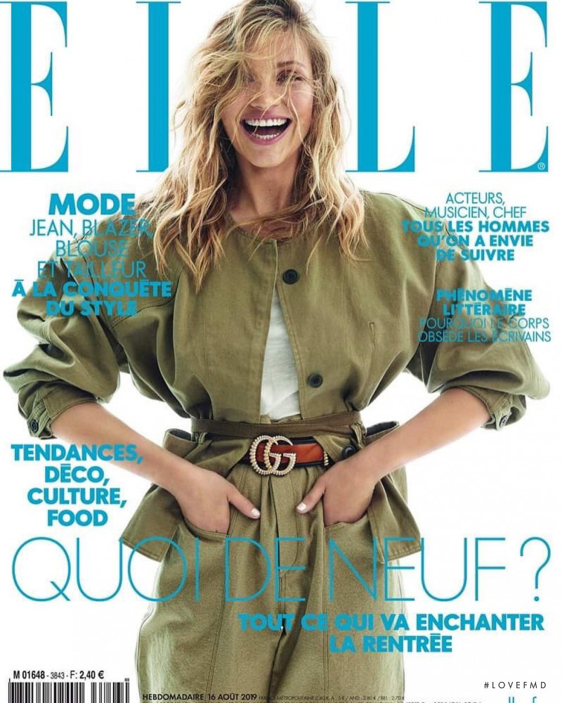 Caroline Corinth featured on the Elle France cover from August 2019