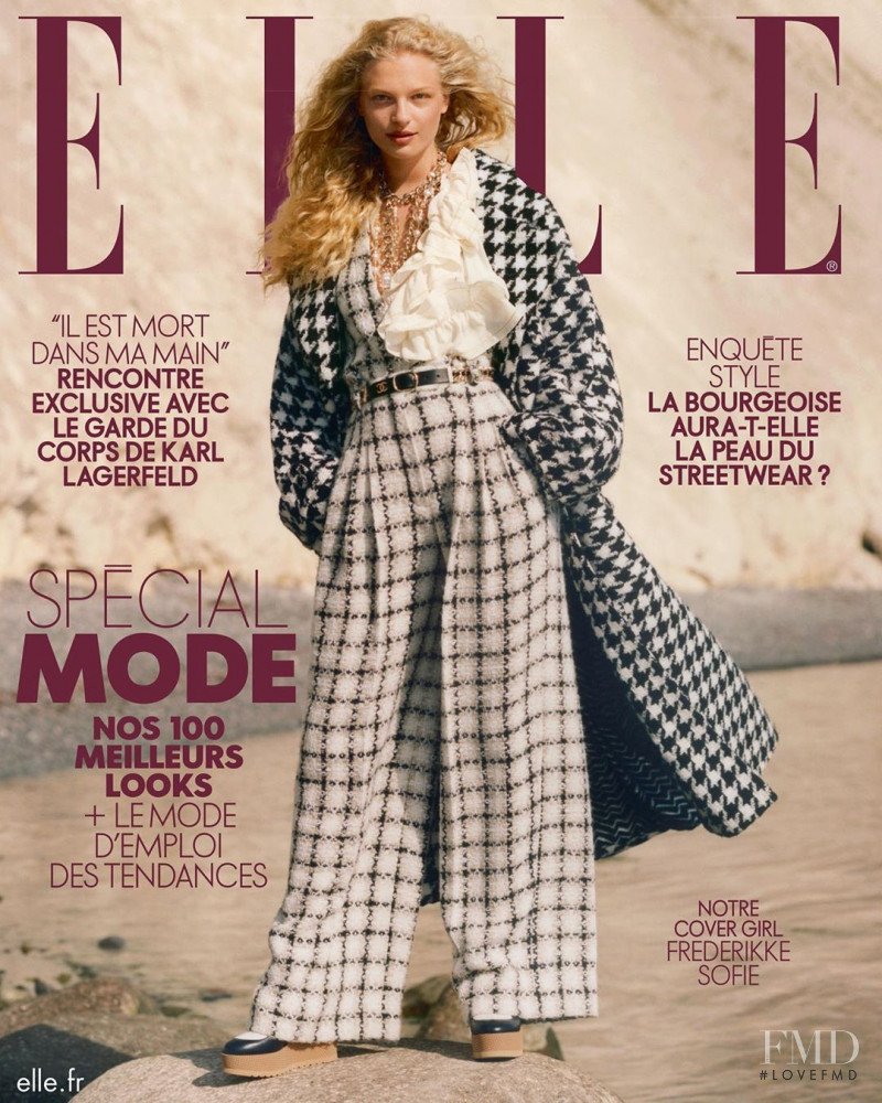 Frederikke Sofie Falbe-Hansen featured on the Elle France cover from August 2019