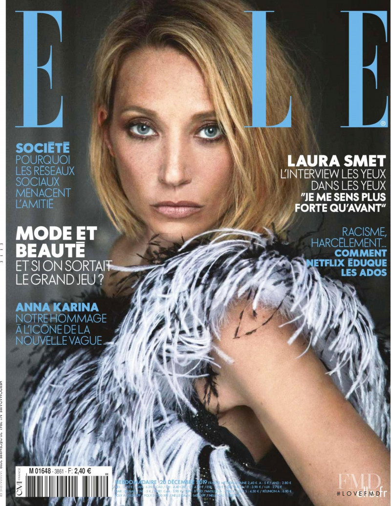 Laura Smet featured on the Elle France cover from December 2019