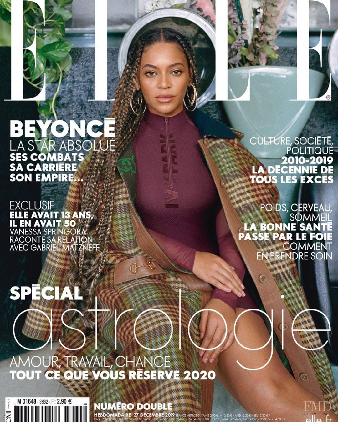 Cover of Elle France with Beyonce, December 2019 (ID:54678)| Magazines ...