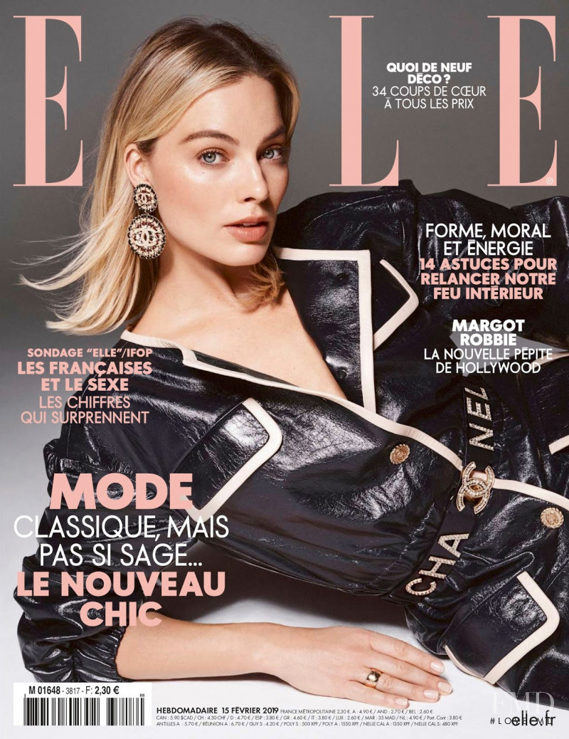 Margot Robbie featured on the Elle France cover from February 2019