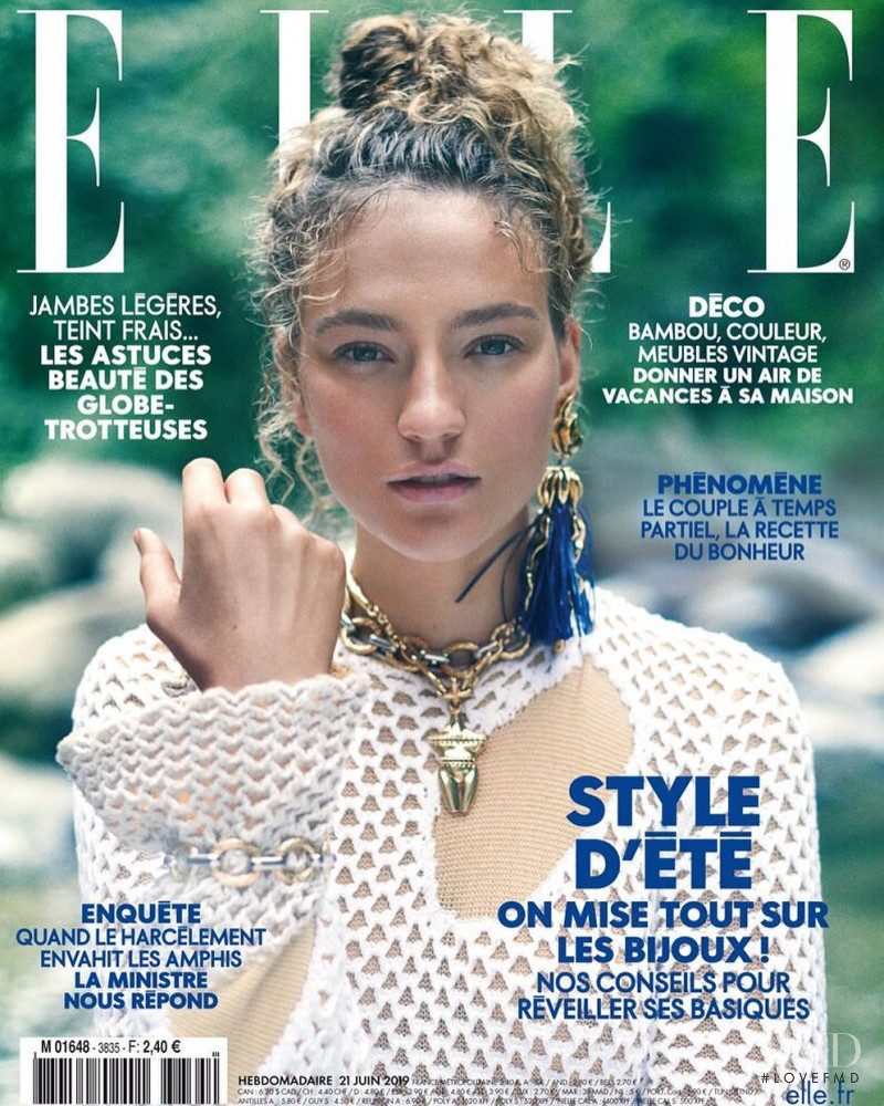 Sophia Ahrens featured on the Elle France cover from June 2019