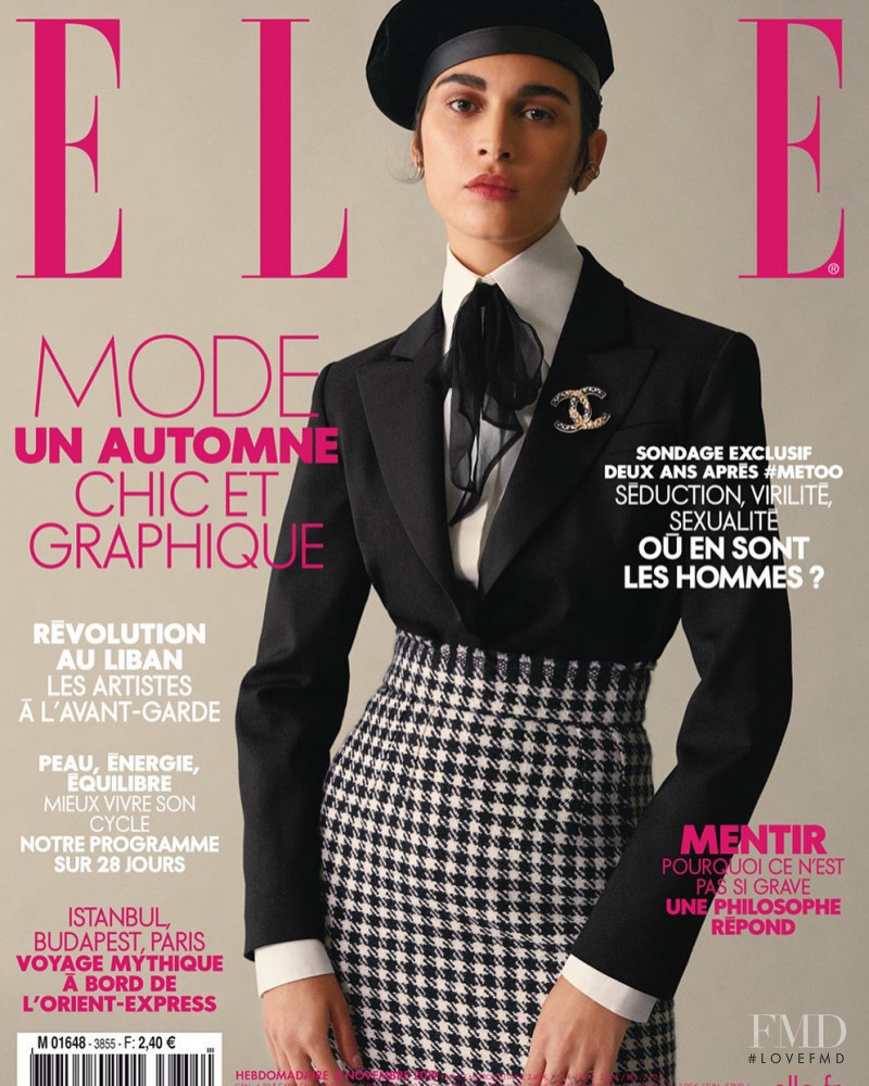 Ayse Demirhan featured on the Elle France cover from November 2019