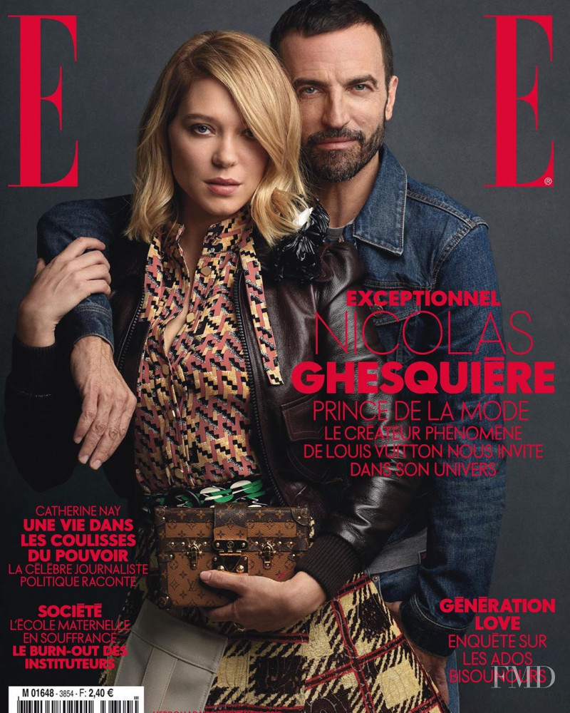 Nicolas Ghesquiere, Lea Seydoux featured on the Elle France cover from October 2019