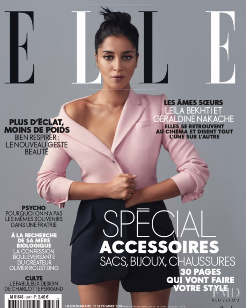 Leila Bekhti featured on the Elle France cover from September 2019