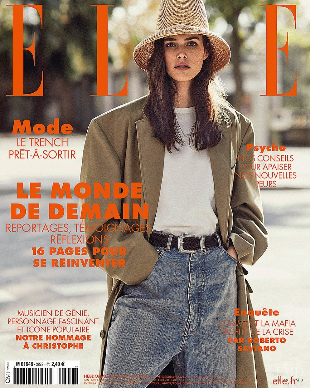 Cover of Elle France with Vanessa Moody, April 2020 (ID:55856 ...