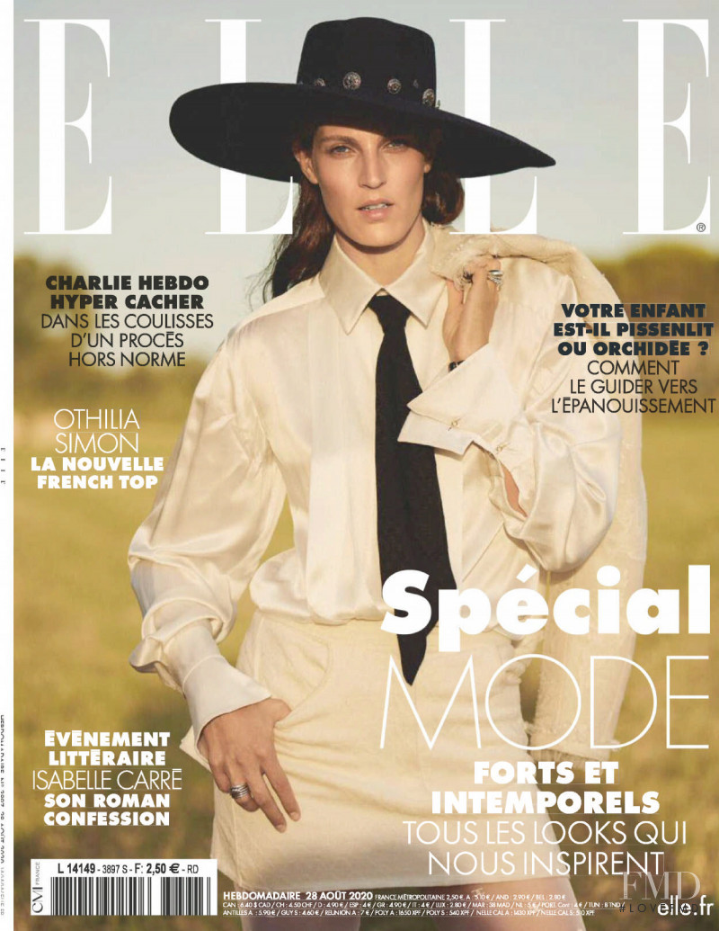 Othilia Simon featured on the Elle France cover from August 2020