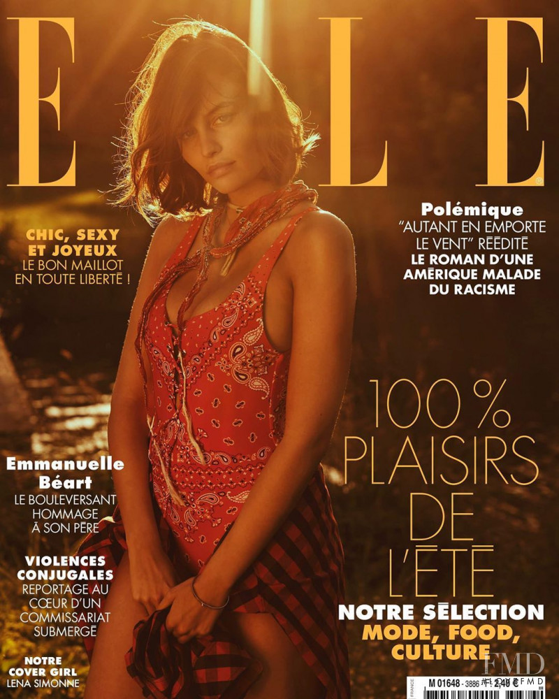 Lena Simonne featured on the Elle France cover from June 2020