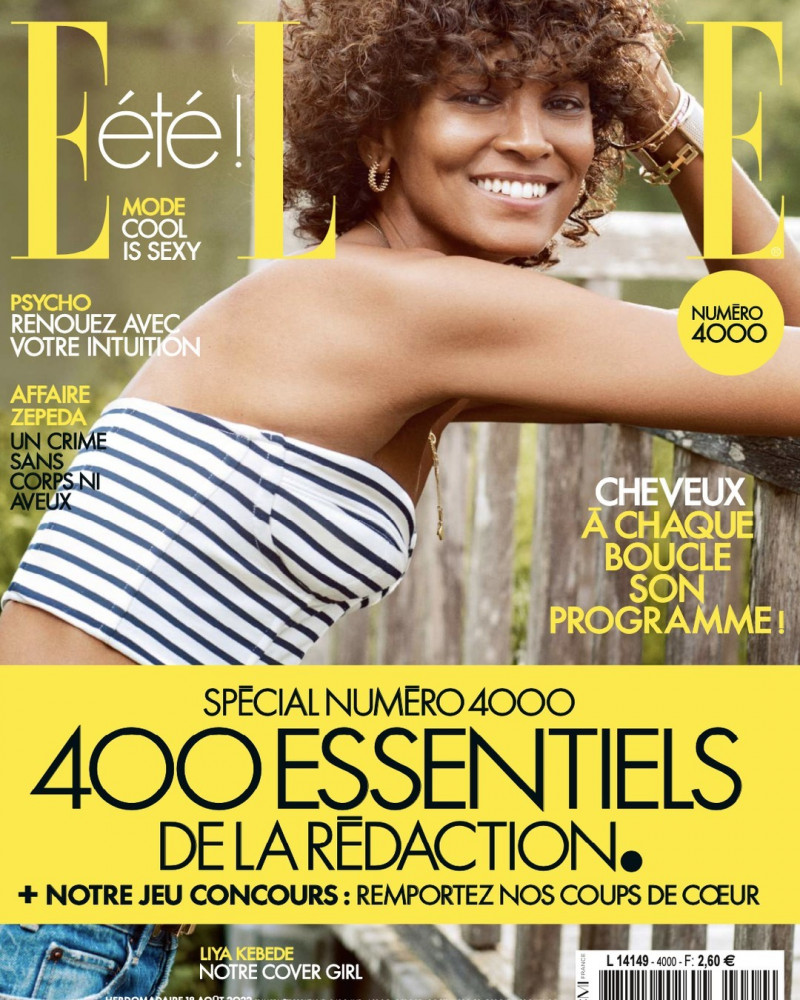 Liya Kebede featured on the Elle France cover from August 2022