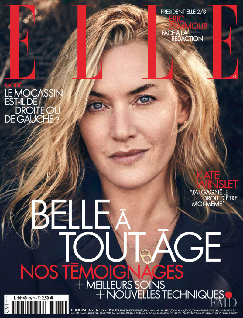 Kate Winslet featured on the Elle France cover from February 2022