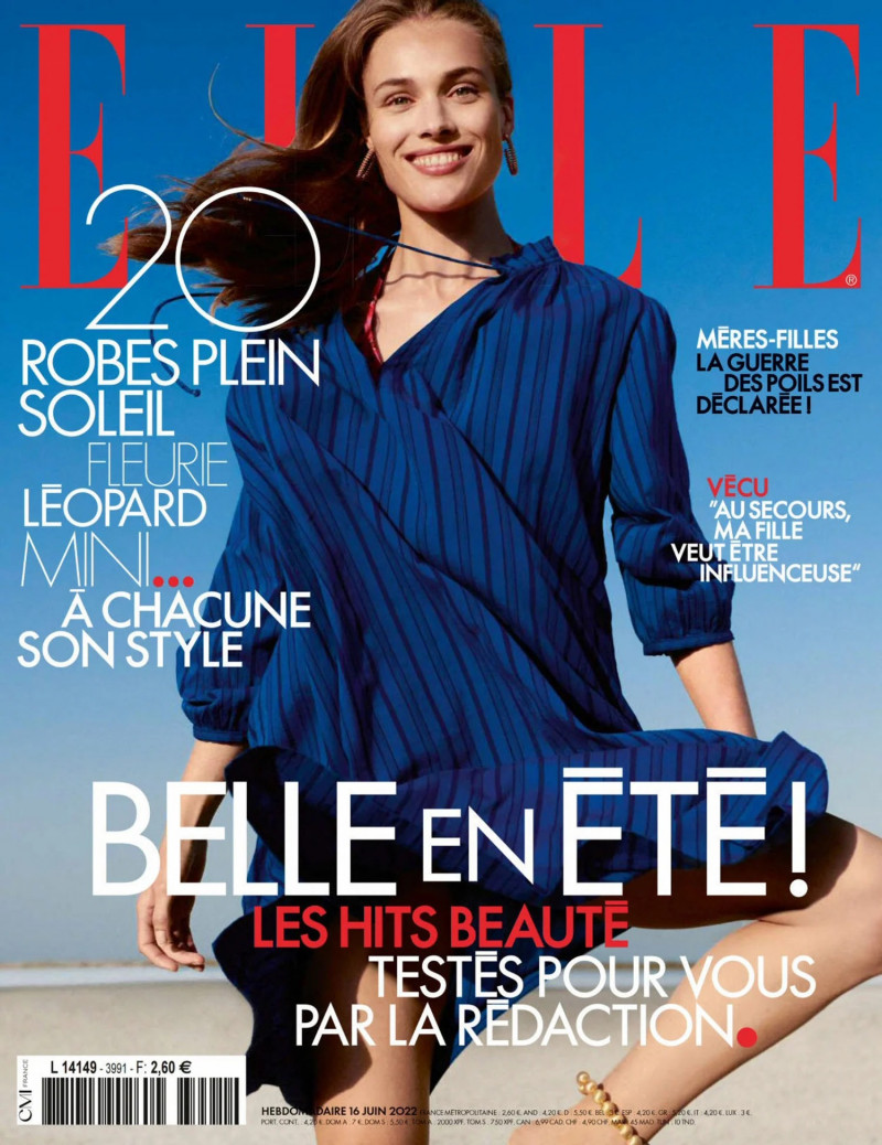 Rozanne Verduin featured on the Elle France cover from June 2022
