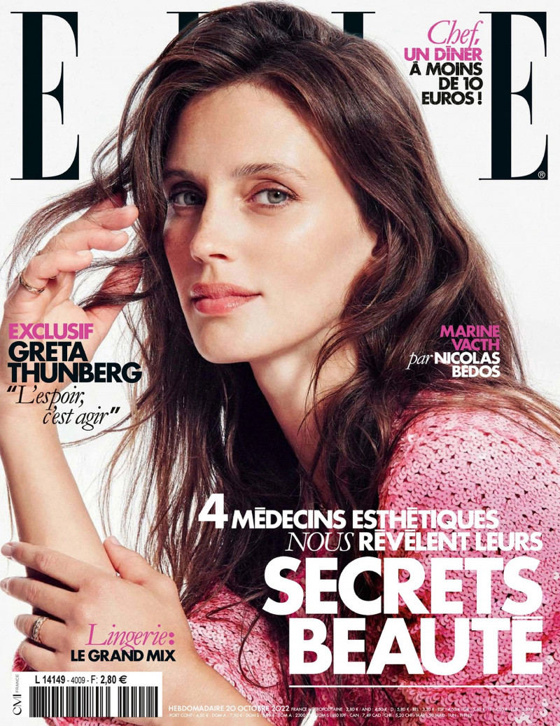 Marine Vacth featured on the Elle France cover from October 2022
