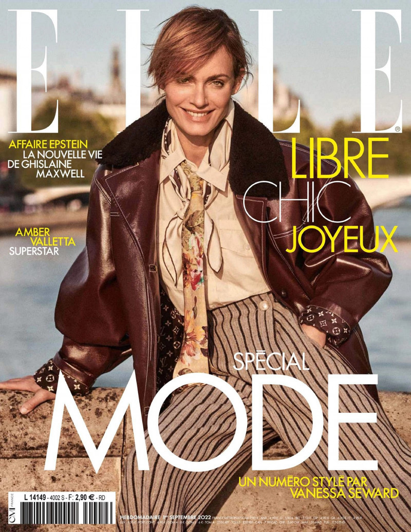 Amber Valletta featured on the Elle France cover from September 2022
