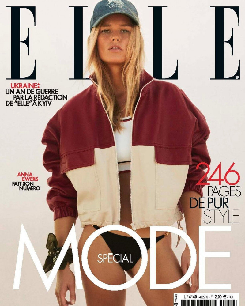 Anna Ewers featured on the Elle France cover from February 2023