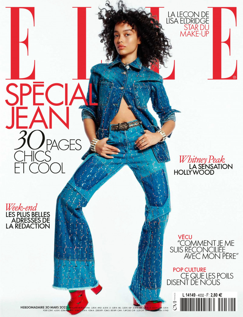 Whitney Peak featured on the Elle France cover from March 2023