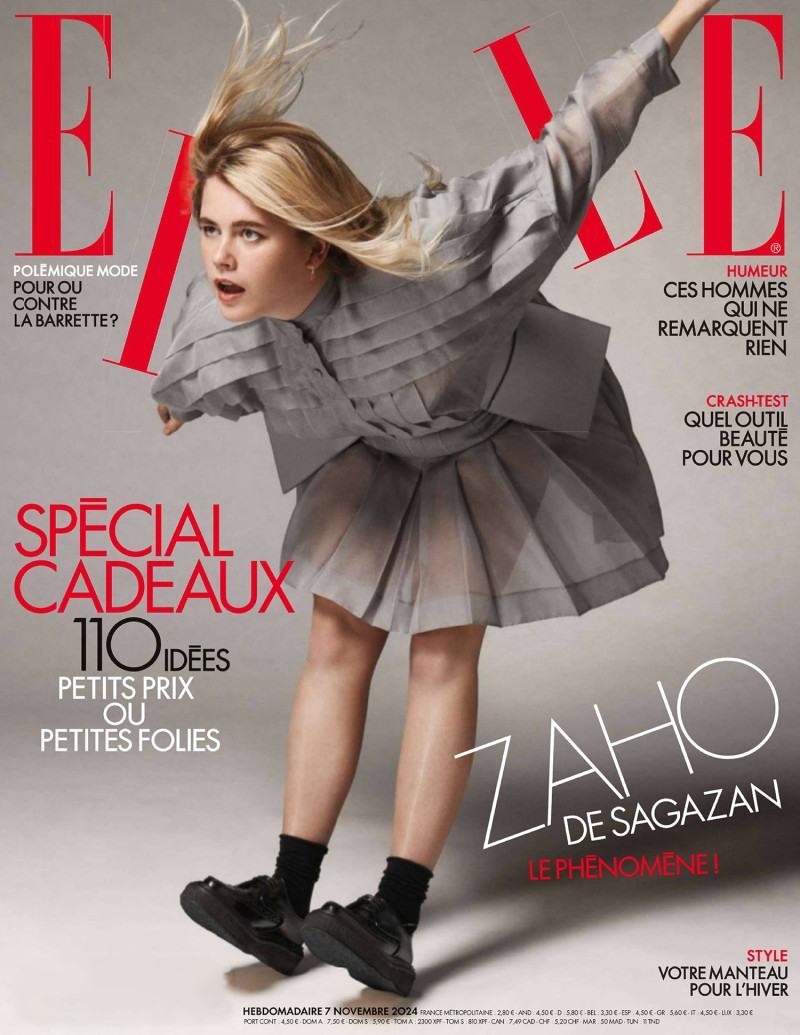 Zaho De Sagazan featured on the Elle France cover from November 2024