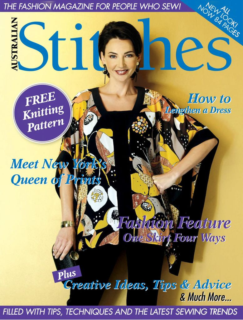  featured on the Australian Stitches cover from July 2017