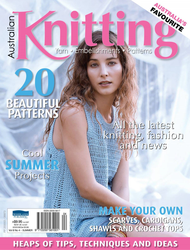  featured on the Australian Knitting cover from October 2016