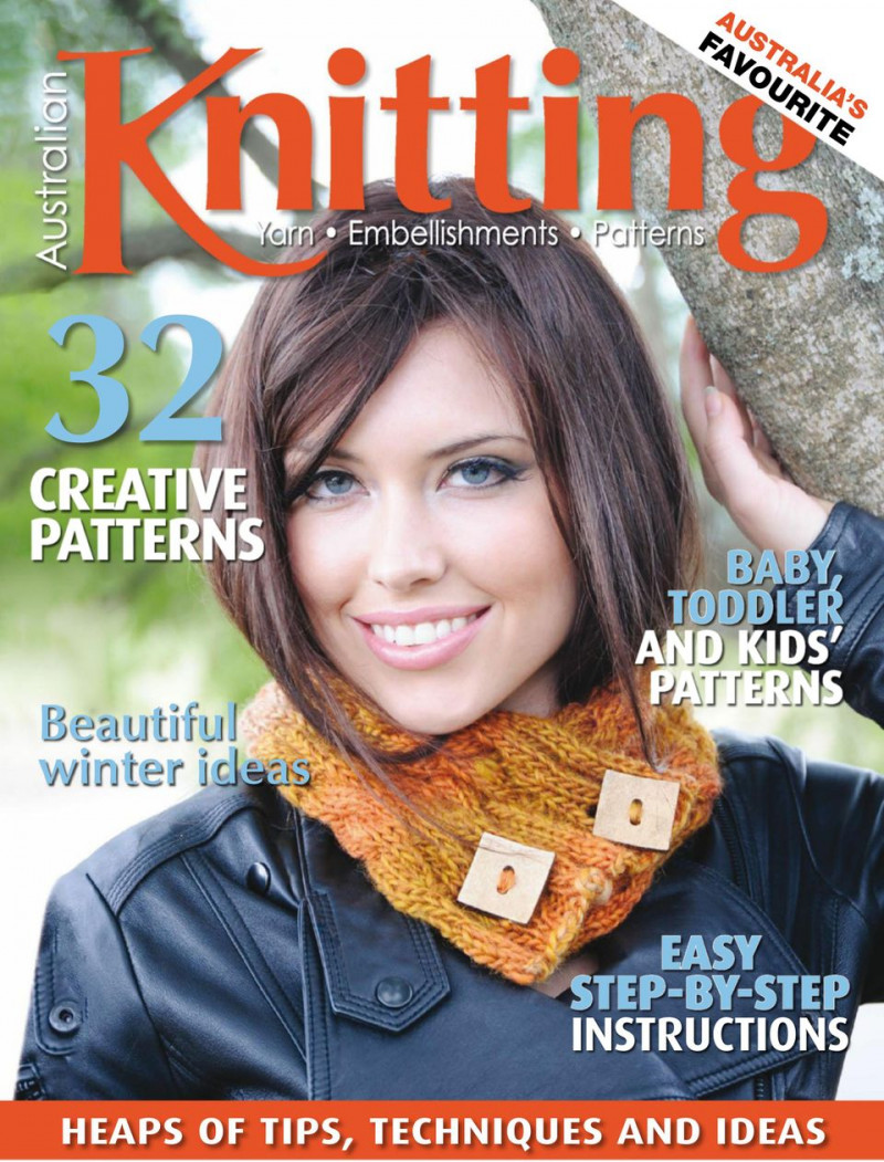  featured on the Australian Knitting cover from April 2020