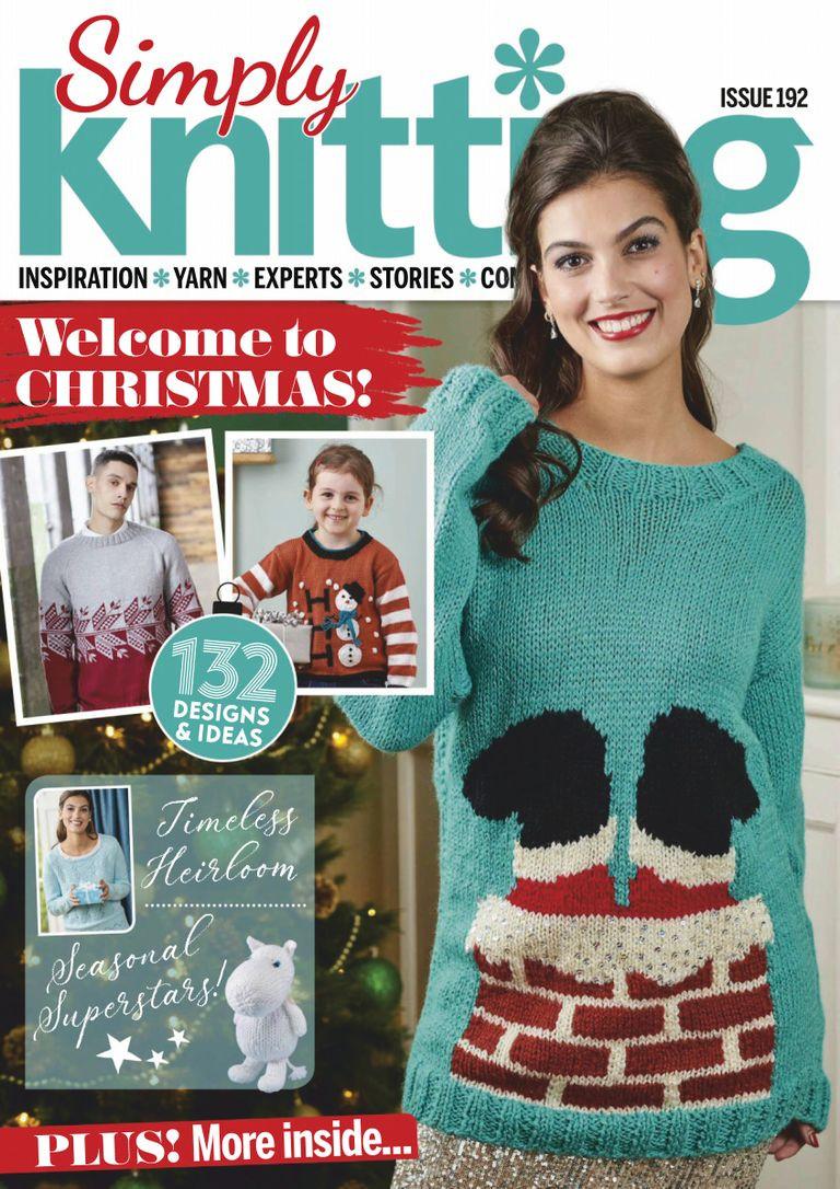  featured on the Simply Knitting cover from December 2019